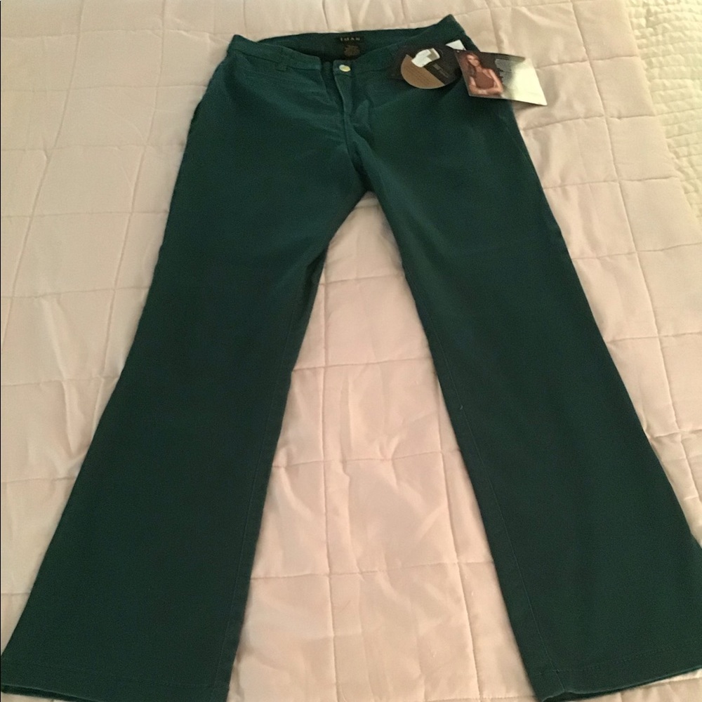 Dark green boot cut pant